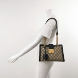 Gucci Padlock Chain Tote GG Coated Canvas with Leather Small — thumbnail 2