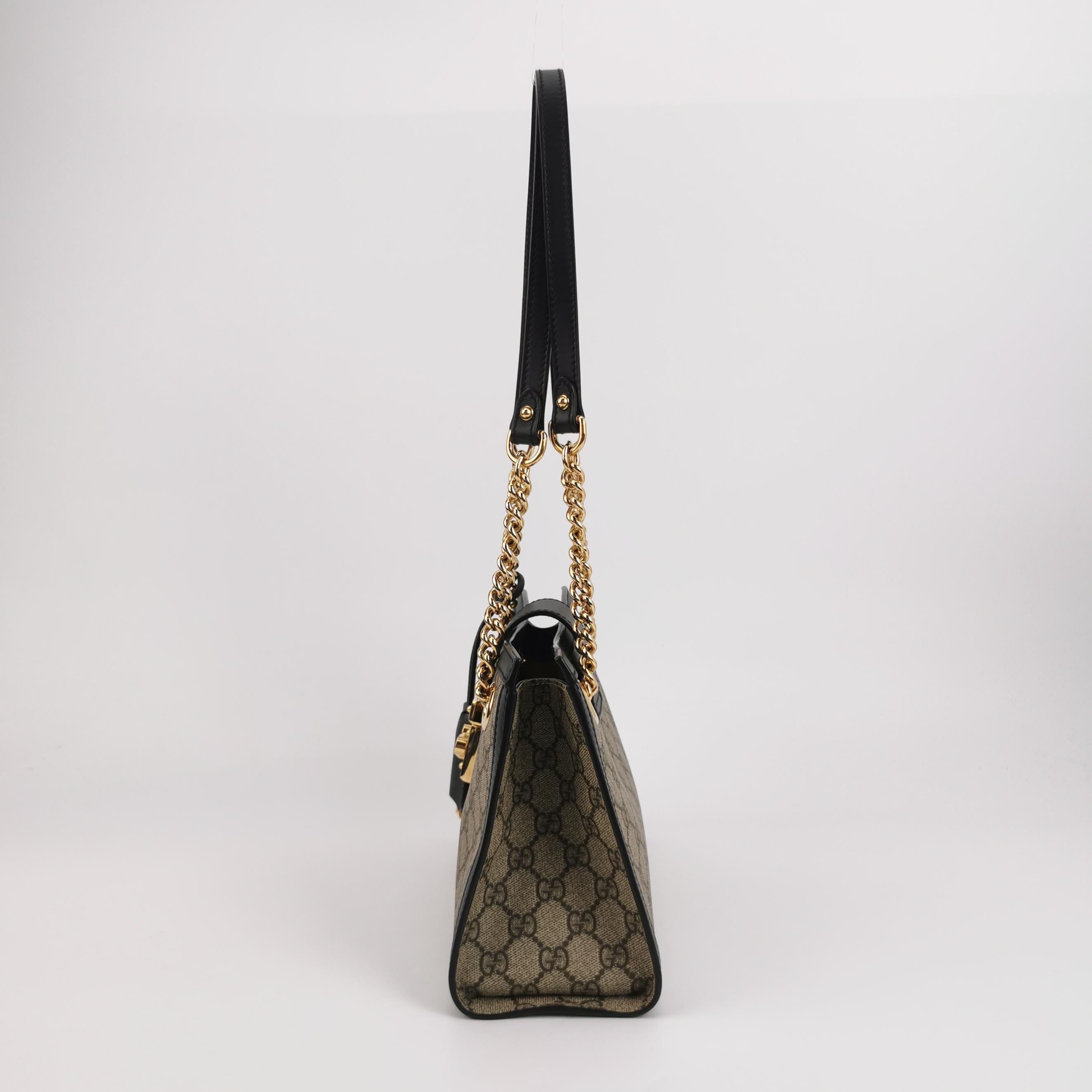 Gucci Padlock Chain Tote GG Coated Canvas with Leather Small — photo 4 of 16