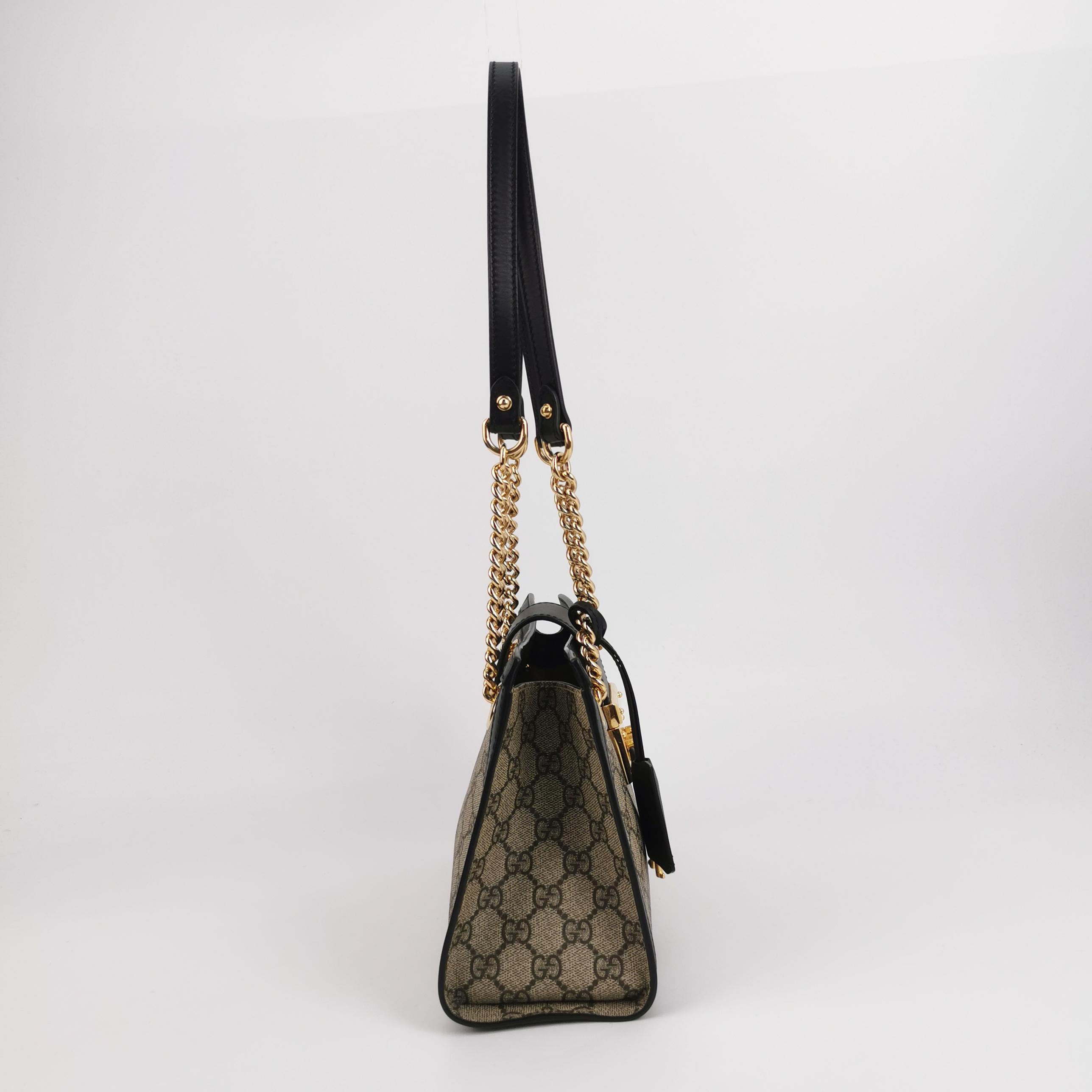 Gucci Padlock Chain Tote GG Coated Canvas with Leather Small — photo 5 of 16