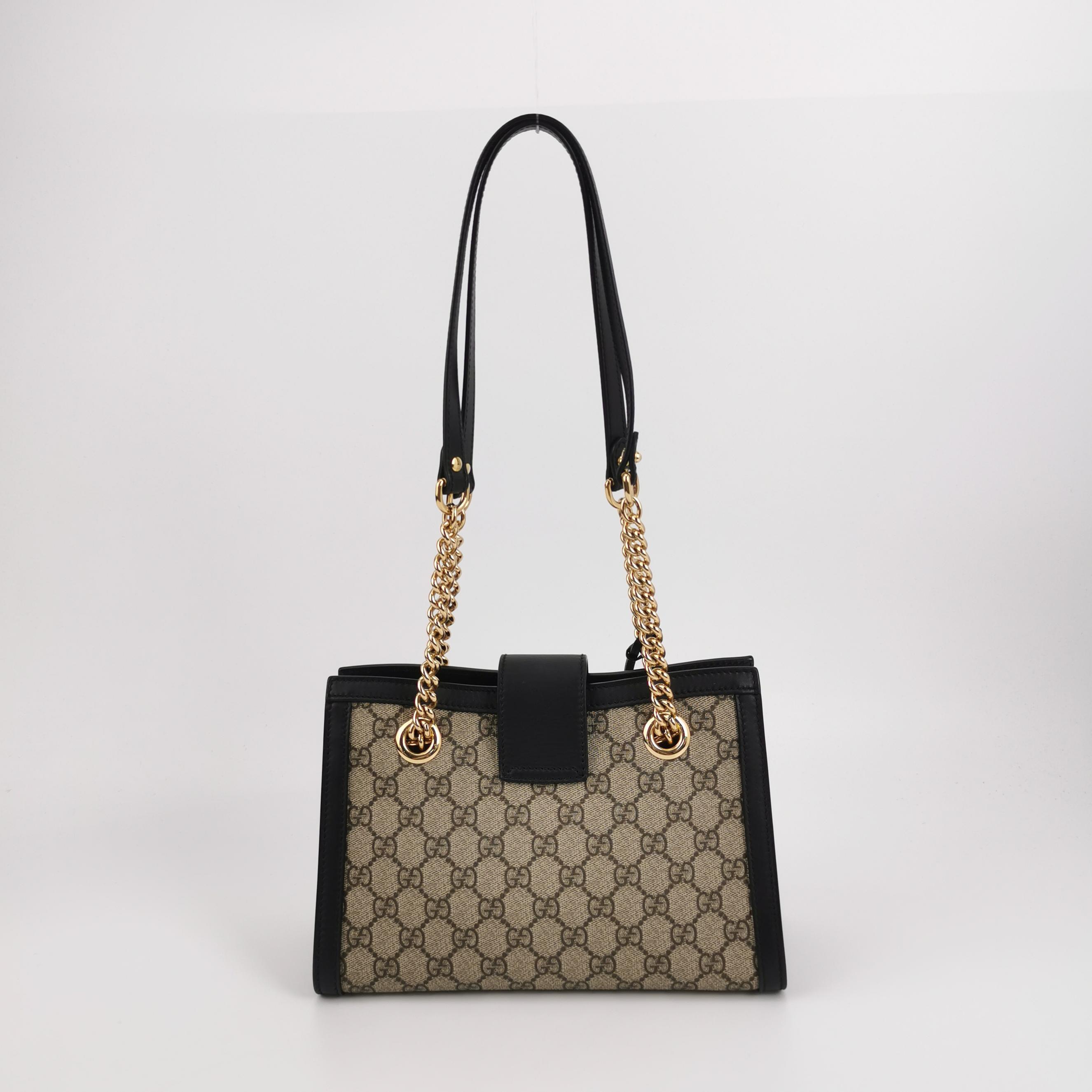 Gucci Padlock Chain Tote GG Coated Canvas with Leather Small — photo 3 of 16