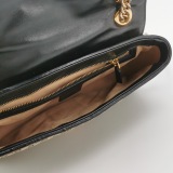 Gucci GG Marmont Flap Bag Diagonal Quilted GG Canvas with Leather Small — thumbnail 7