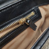 Gucci GG Marmont Flap Bag Diagonal Quilted GG Canvas with Leather Small — thumbnail 10