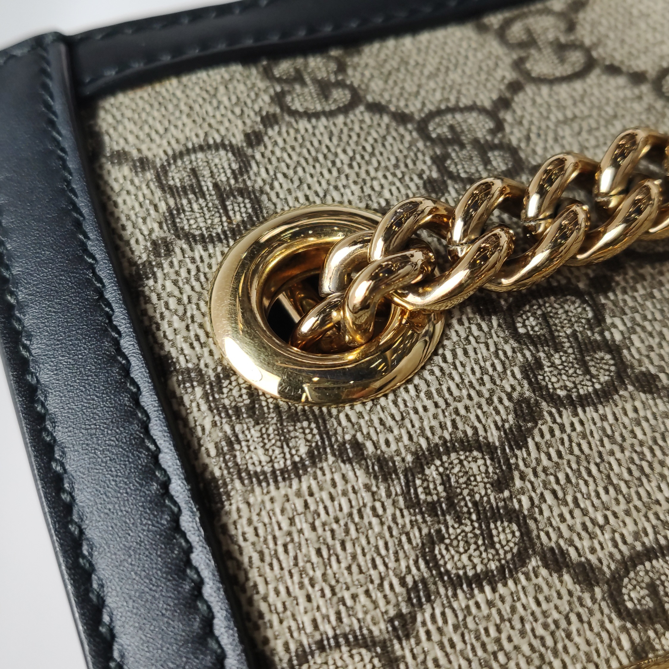 Gucci Padlock Chain Tote GG Coated Canvas with Leather Small — photo 12 of 16