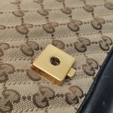 Gucci GG Marmont Flap Bag Diagonal Quilted GG Canvas with Leather Small — thumbnail 14