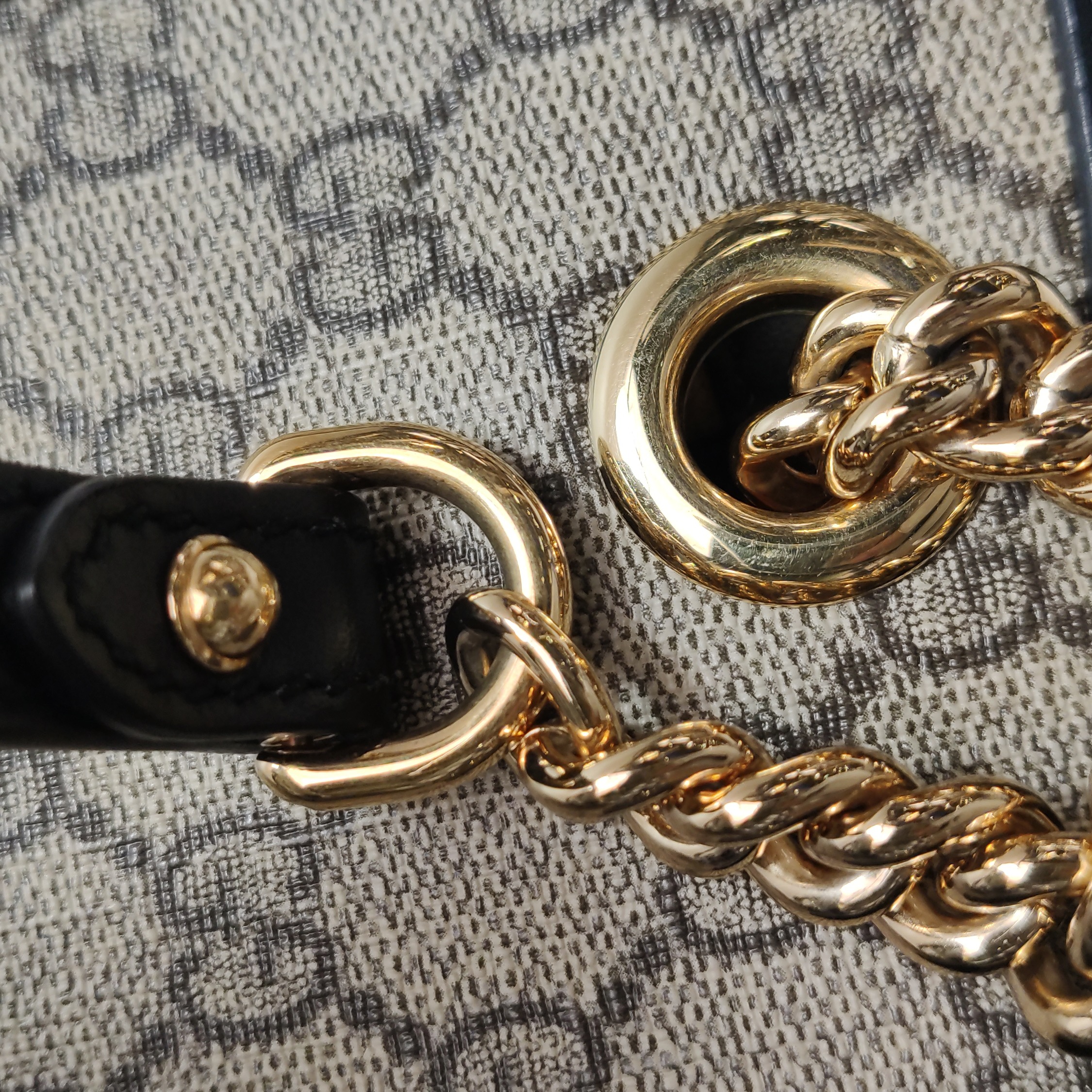 Gucci Padlock Chain Tote GG Coated Canvas with Leather Small — photo 10 of 16