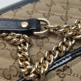 Gucci GG Marmont Flap Bag Diagonal Quilted GG Canvas with Leather Small — thumbnail 15
