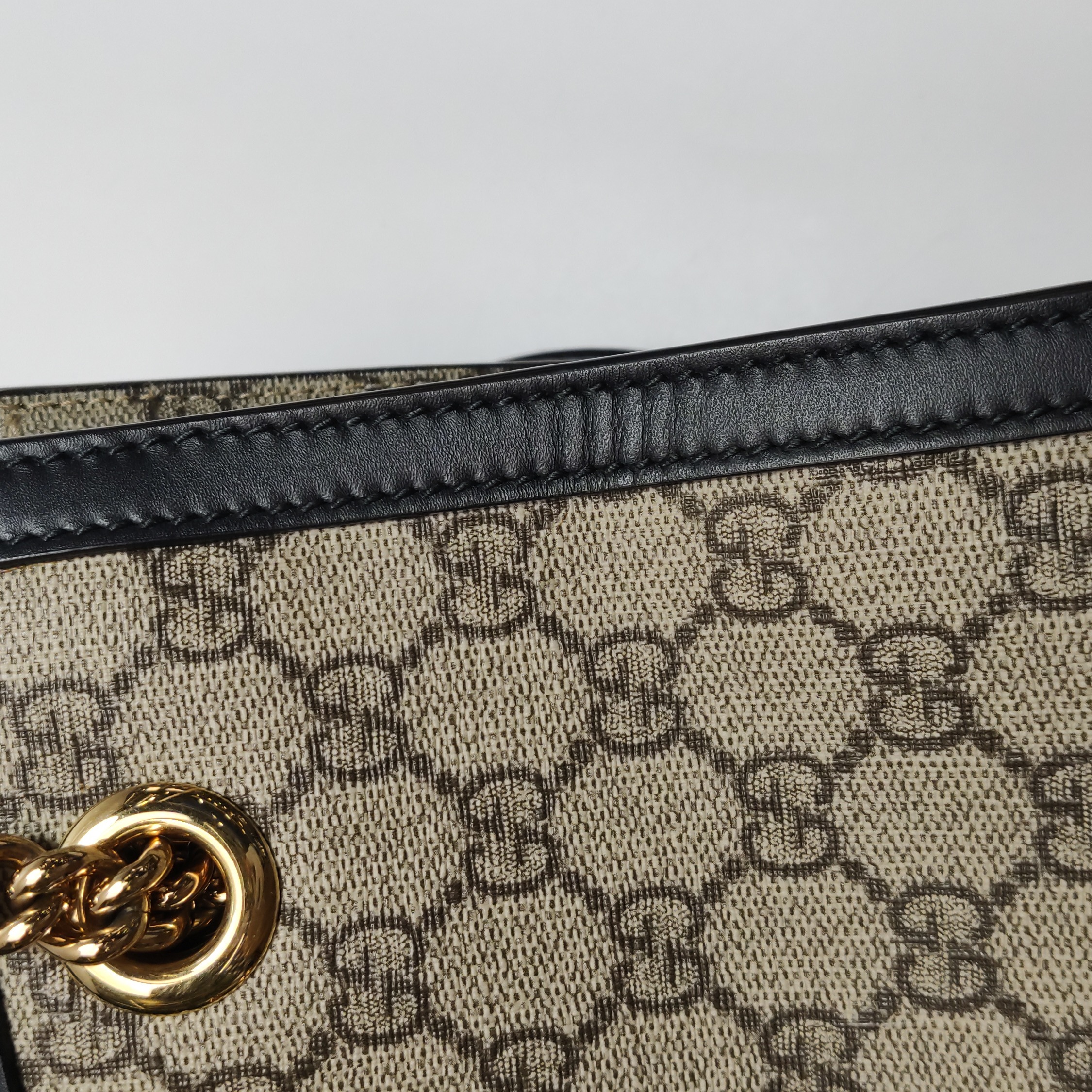 Gucci Padlock Chain Tote GG Coated Canvas with Leather Small — photo 14 of 16