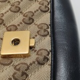 Gucci GG Marmont Flap Bag Diagonal Quilted GG Canvas with Leather Small — thumbnail 16