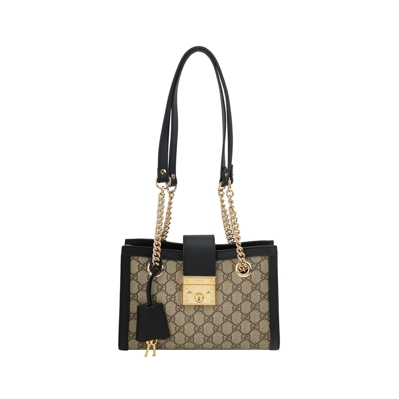 Gucci Padlock Chain Tote GG Coated Canvas with Leather Small — photo 1 of 15