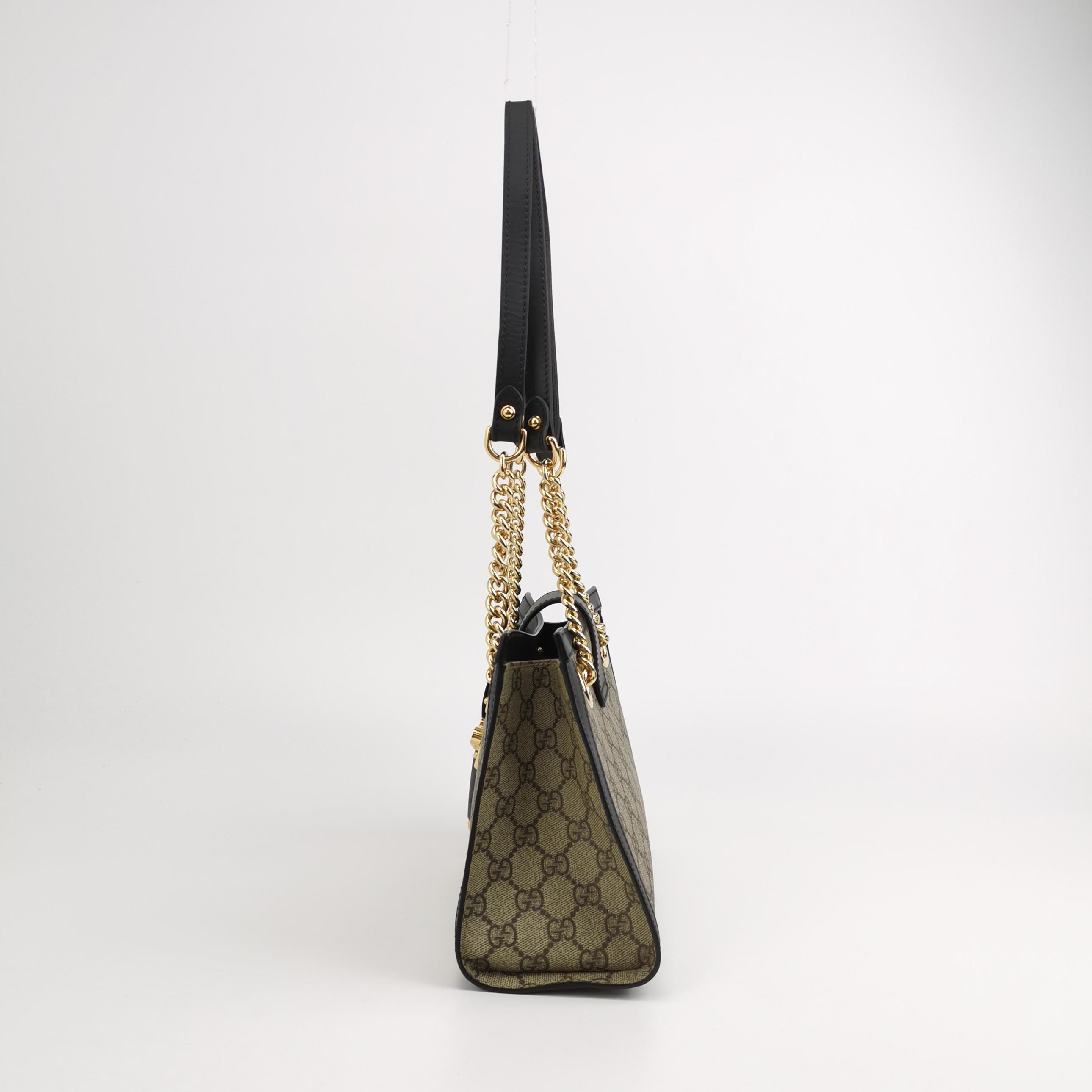 Gucci Padlock Chain Tote GG Coated Canvas with Leather Small — photo 5 of 15