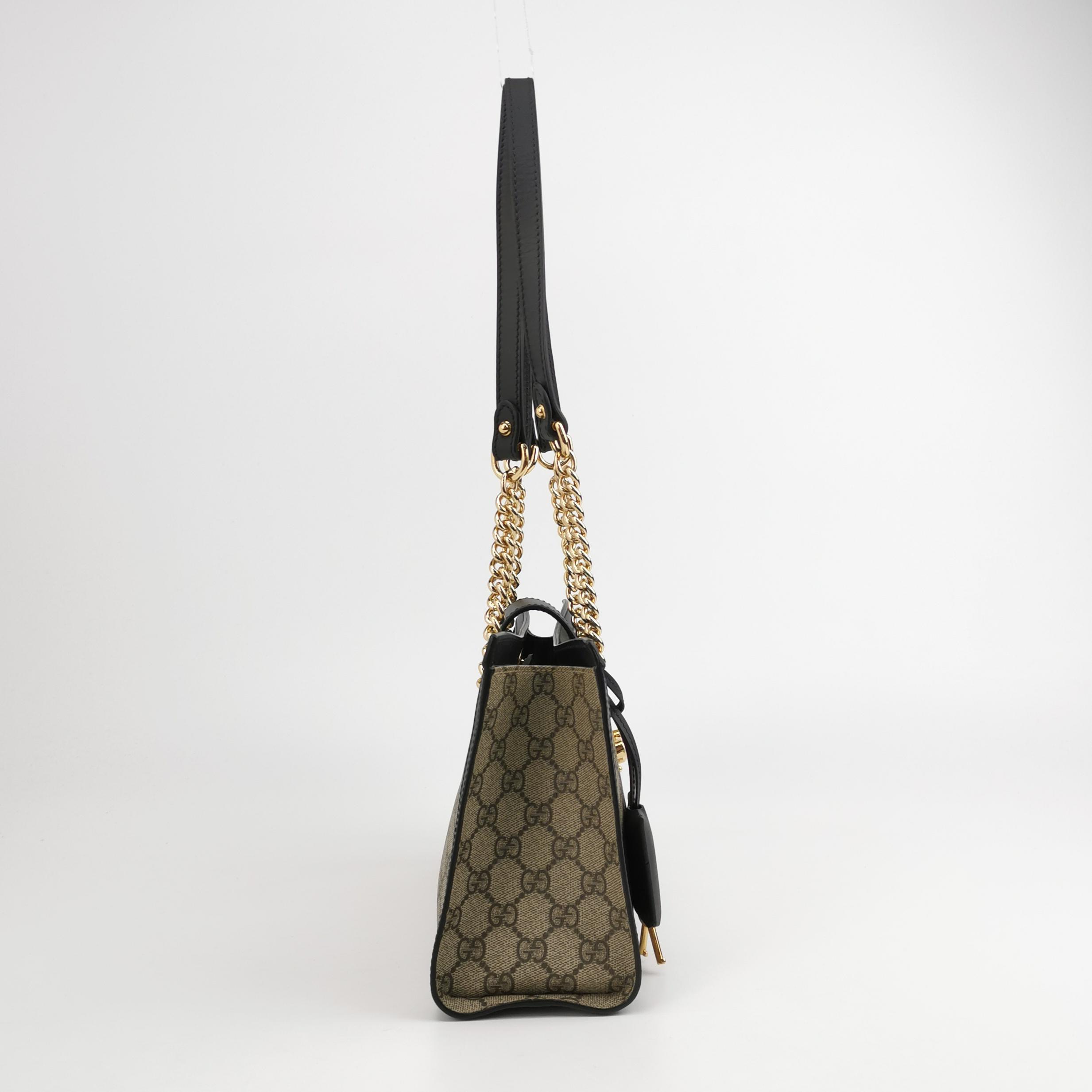 Gucci Padlock Chain Tote GG Coated Canvas with Leather Small — photo 4 of 15