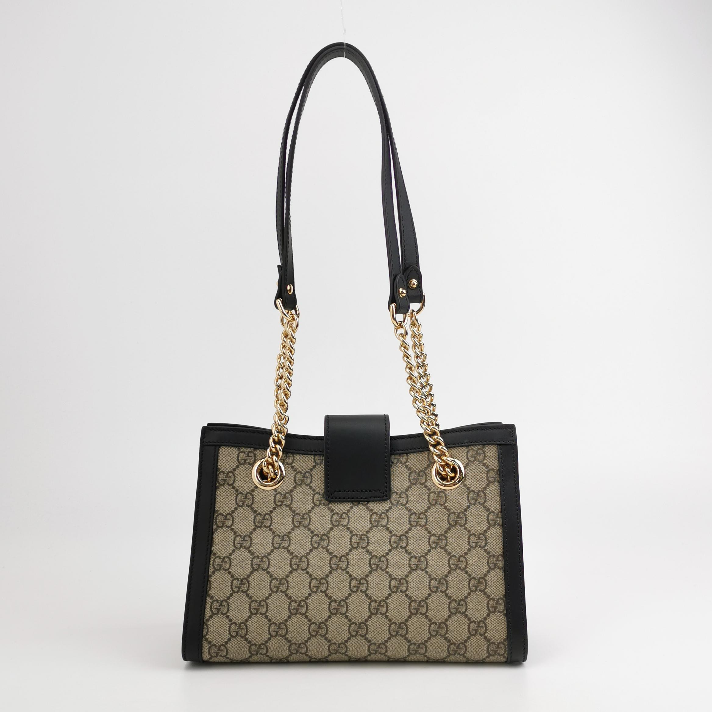 Gucci Padlock Chain Tote GG Coated Canvas with Leather Small — photo 3 of 15
