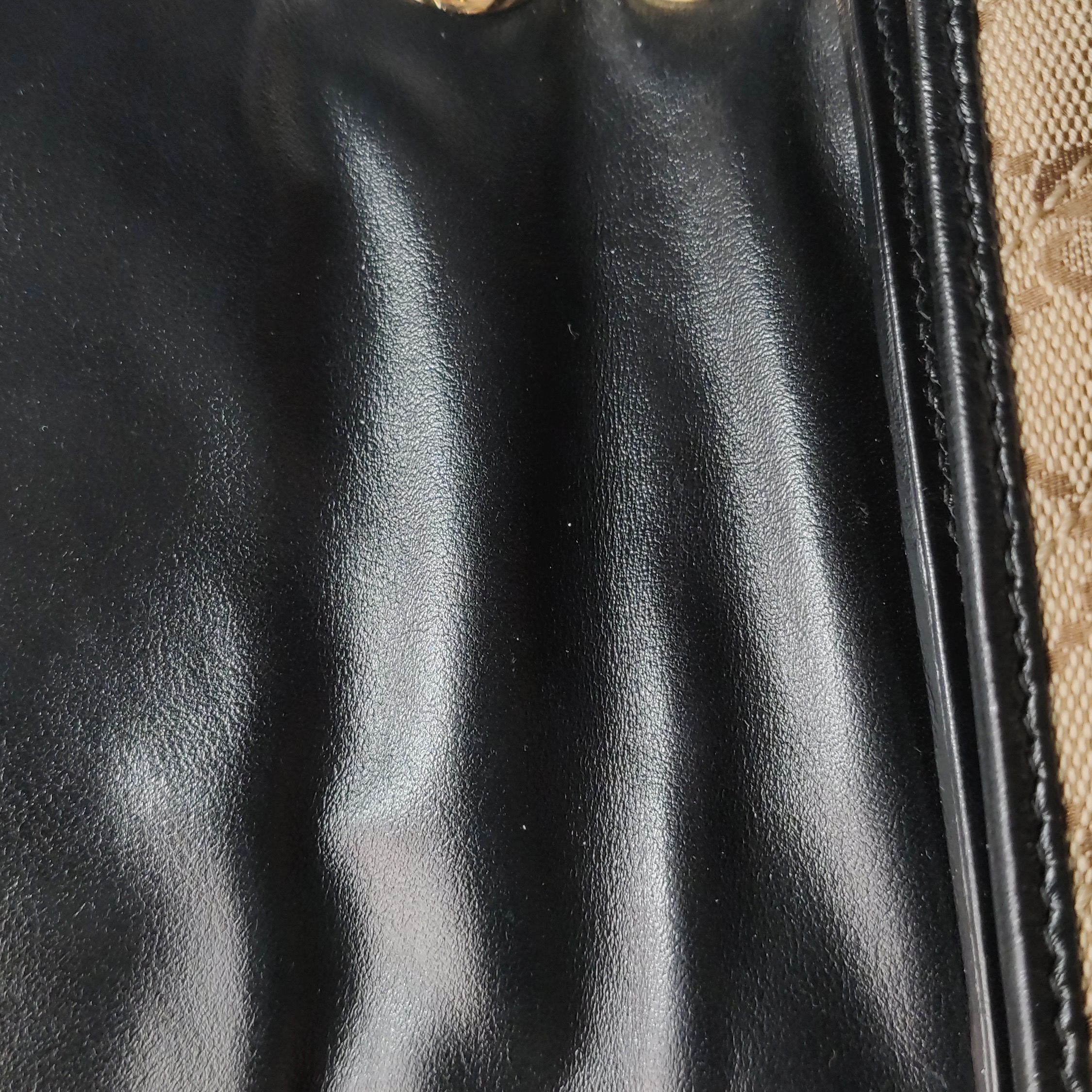 Gucci GG Marmont Flap Bag Diagonal Quilted GG Canvas with Leather Small — photo 22 of 22