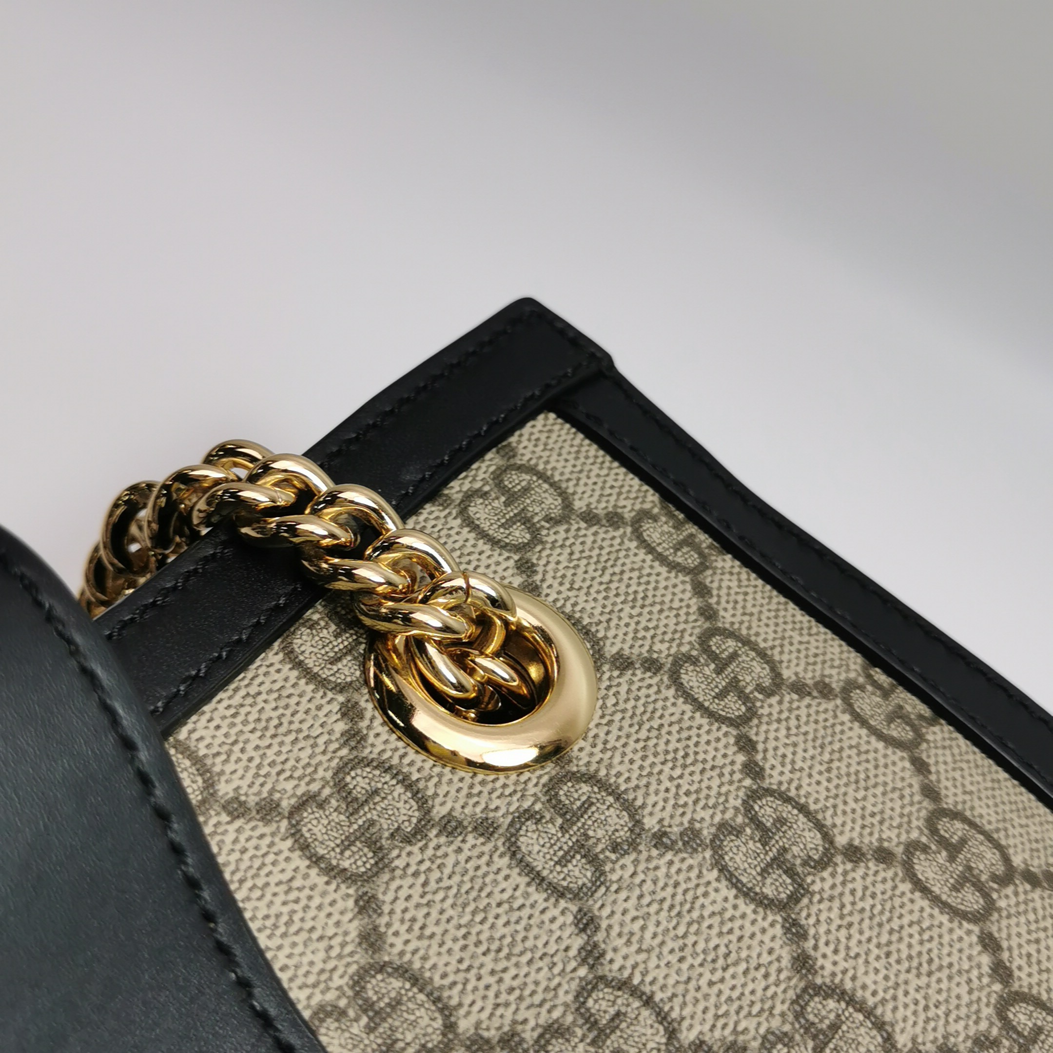 Gucci Padlock Chain Tote GG Coated Canvas with Leather Small — photo 12 of 15