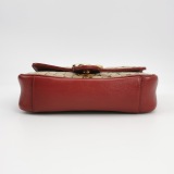 Gucci GG Marmont Flap Bag Diagonal Quilted GG Canvas with Leather Mini — thumbnail 6