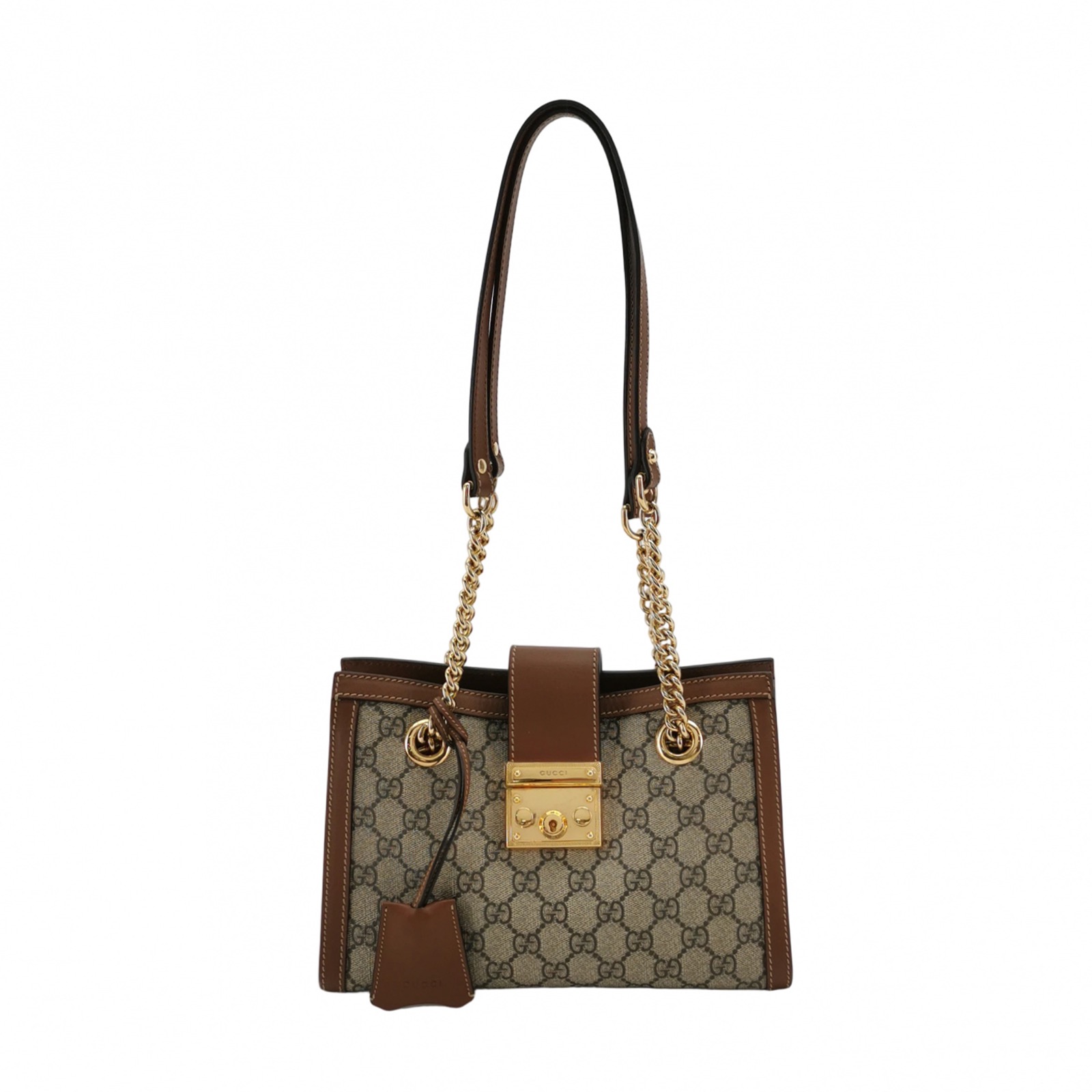 Gucci Padlock Chain Tote GG Coated Canvas with Leather Small — photo 1 of 17