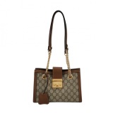Gucci Padlock Chain Tote GG Coated Canvas with Leather Small — thumbnail 1
