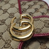 Gucci GG Marmont Flap Bag Diagonal Quilted GG Canvas with Leather Mini — thumbnail 10