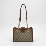 Gucci Padlock Chain Tote GG Coated Canvas with Leather Small — thumbnail 3