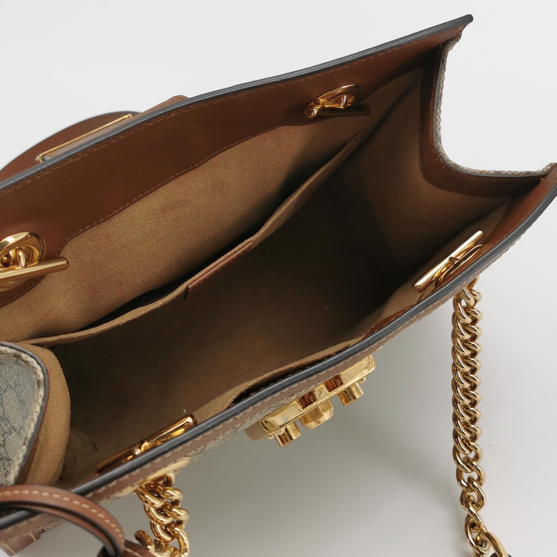 Gucci Padlock Chain Tote GG Coated Canvas with Leather Small — photo 7 of 17