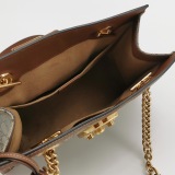Gucci Padlock Chain Tote GG Coated Canvas with Leather Small — thumbnail 7