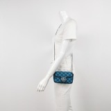 Gucci GG Marmont Flap Bag Diagonal Quilted GG Canvas with Leather Micro — thumbnail 2