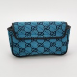Gucci GG Marmont Flap Bag Diagonal Quilted GG Canvas with Leather Micro — thumbnail 5