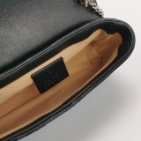 Gucci GG Marmont Flap Bag Diagonal Quilted GG Canvas with Leather Micro — thumbnail 7