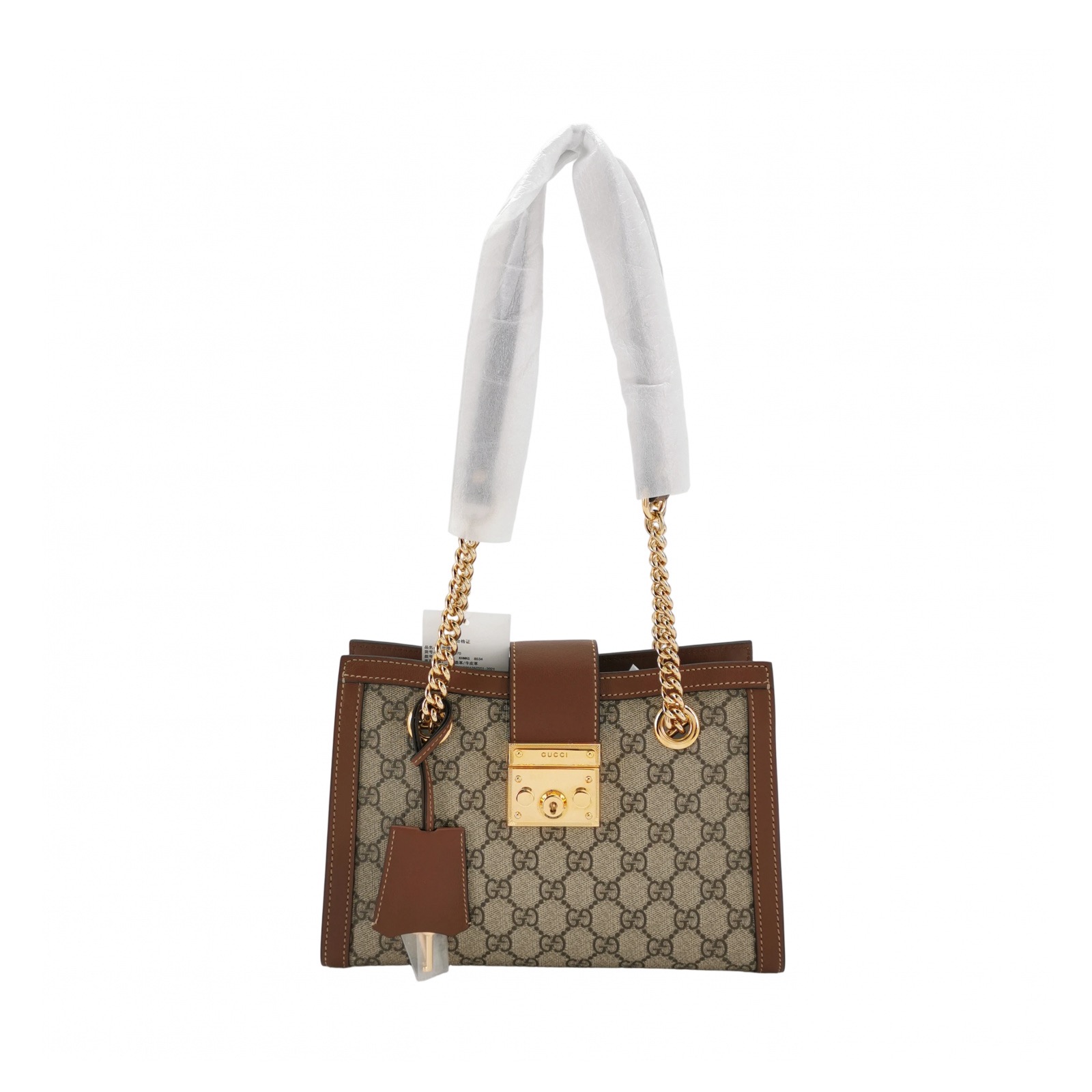 Gucci Padlock Chain Tote GG Coated Canvas with Leather Small — photo 1 of 12