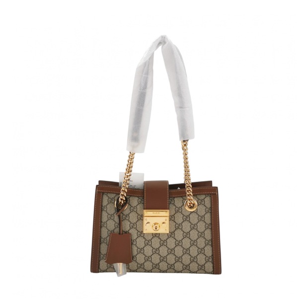 Gucci Padlock Chain Tote GG Coated Canvas with Leather Small — pre-owned, Vierlot