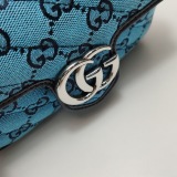 Gucci GG Marmont Flap Bag Diagonal Quilted GG Canvas with Leather Micro — thumbnail 10