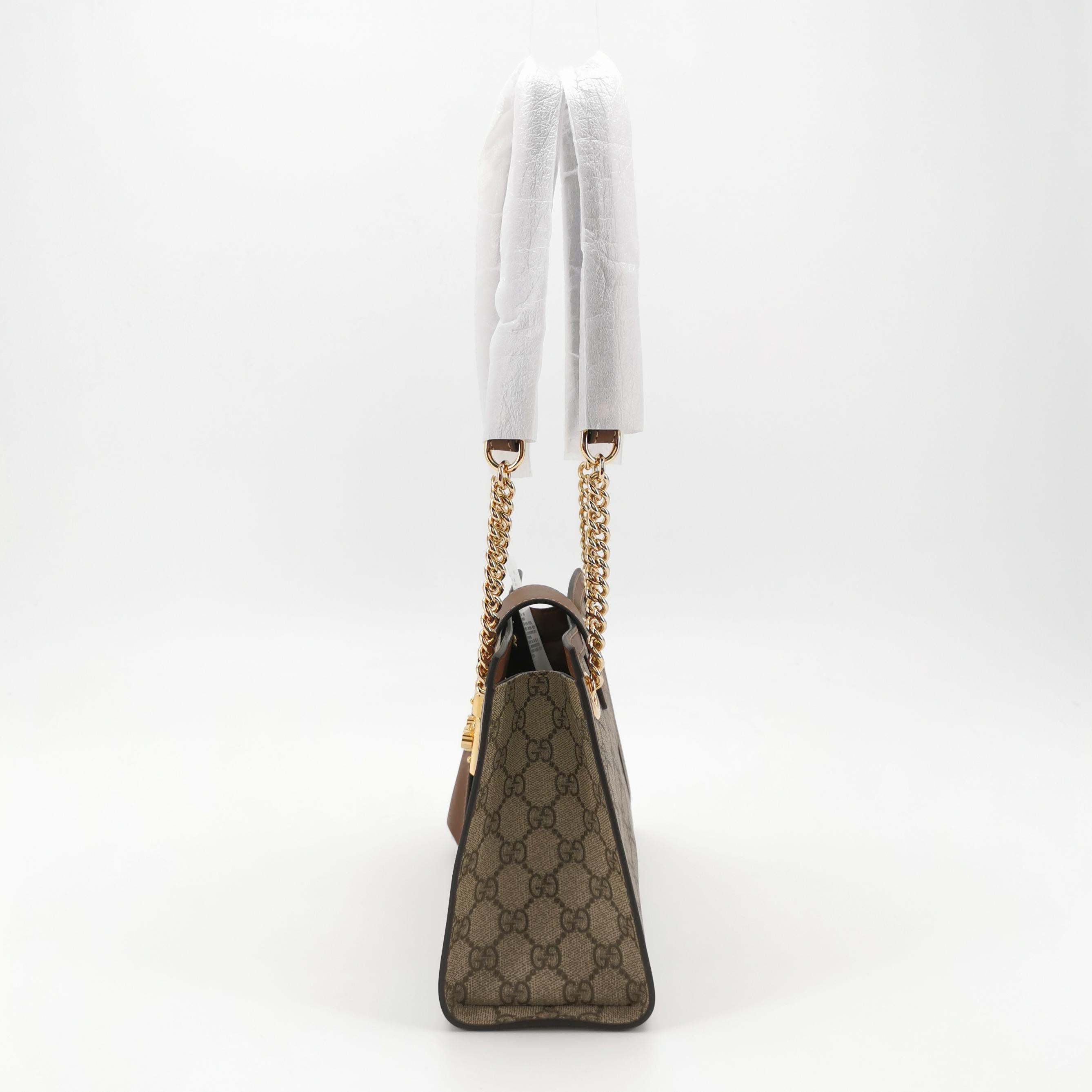 Gucci Padlock Chain Tote GG Coated Canvas with Leather Small — photo 5 of 12