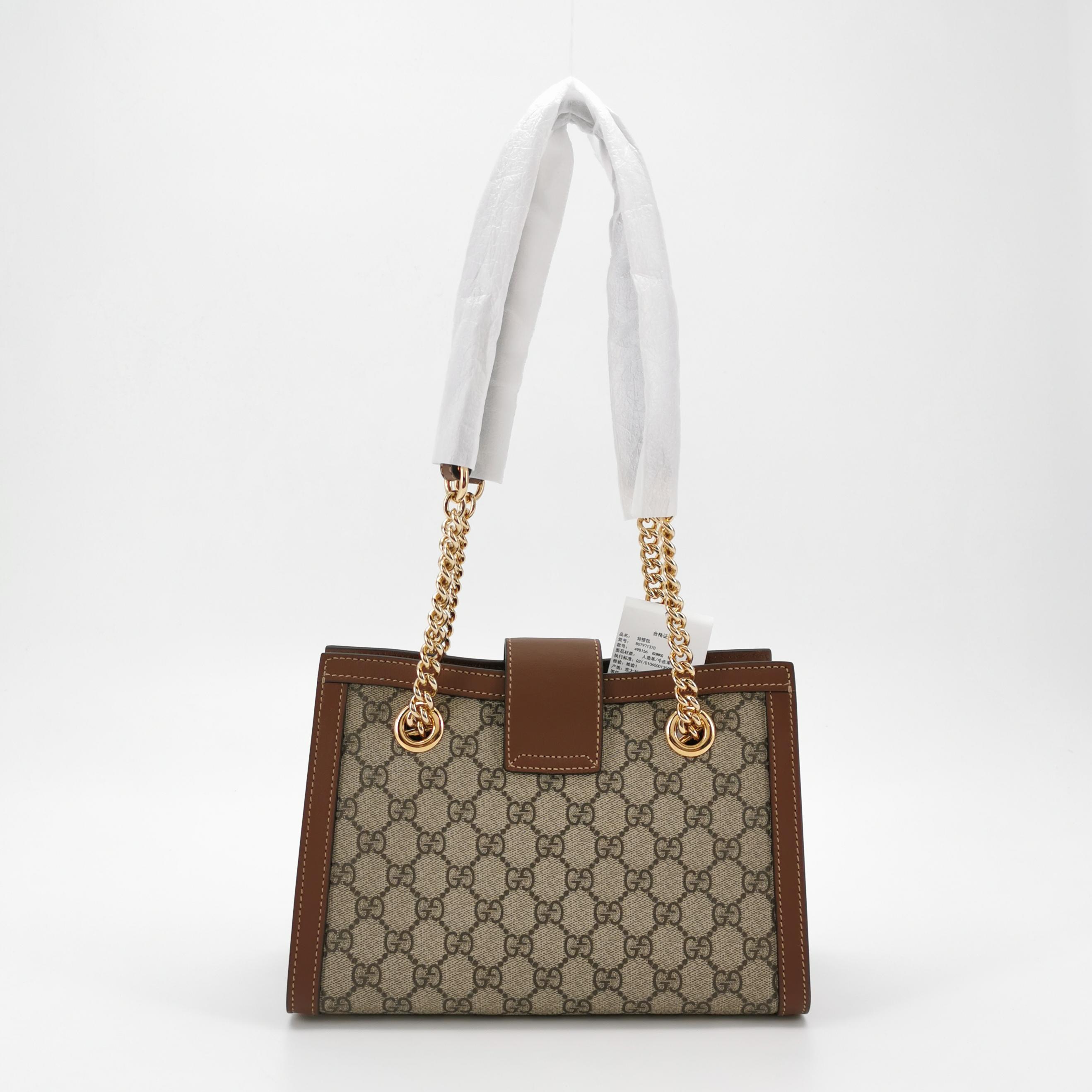 Gucci Padlock Chain Tote GG Coated Canvas with Leather Small — photo 3 of 12