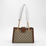 Gucci Padlock Chain Tote GG Coated Canvas with Leather Small — thumbnail 3