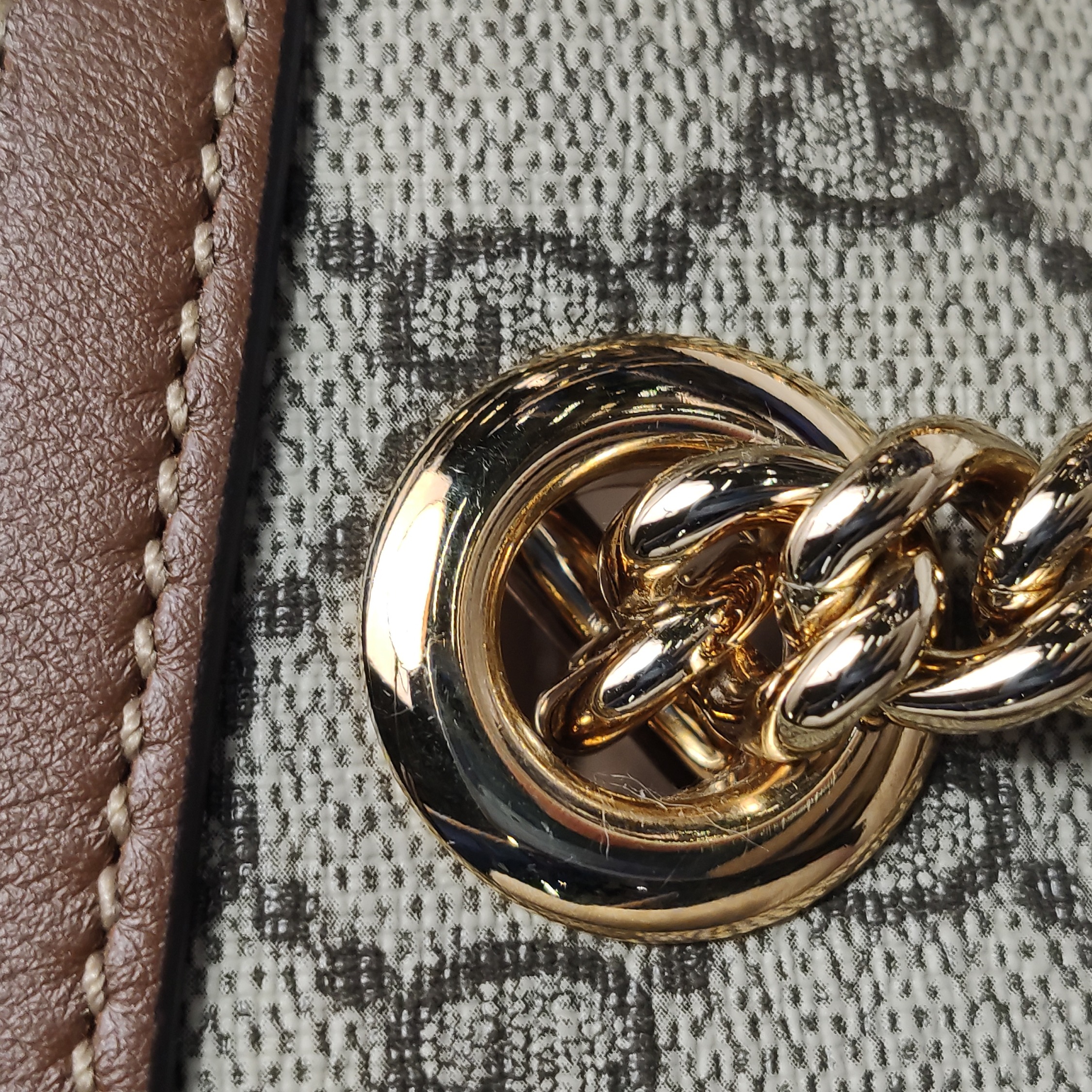 Gucci Padlock Chain Tote GG Coated Canvas with Leather Small — photo 8 of 12