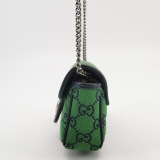 Gucci GG Marmont Flap Bag Diagonal Quilted GG Canvas with Leather Micro — thumbnail 4