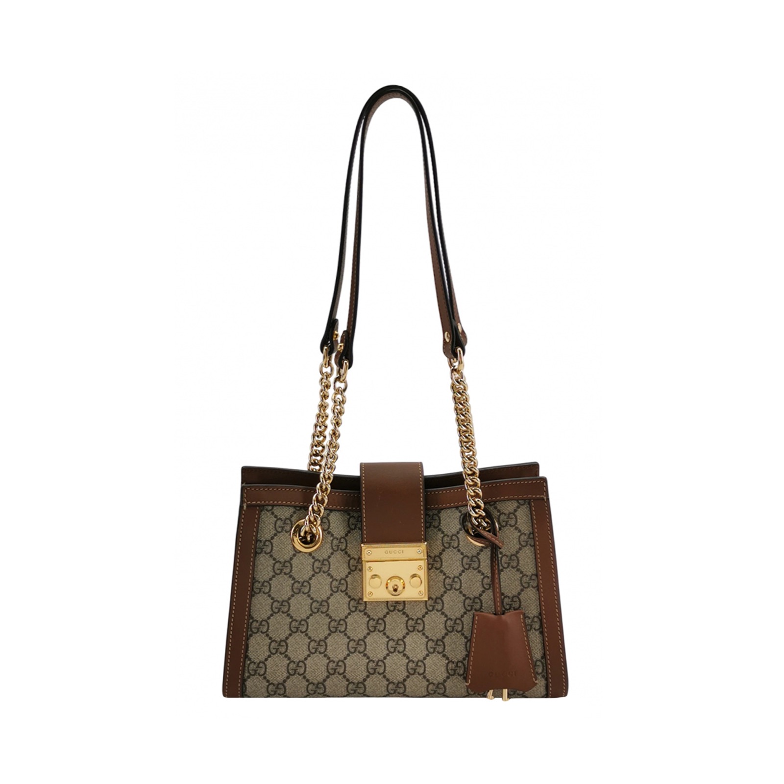 Gucci Padlock Chain Tote GG Coated Canvas with Leather Small — photo 1 of 16