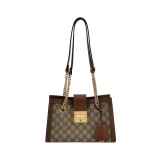 Gucci Padlock Chain Tote GG Coated Canvas with Leather Small — thumbnail 1