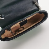 Gucci GG Marmont Flap Bag Diagonal Quilted GG Canvas with Leather Micro — thumbnail 7