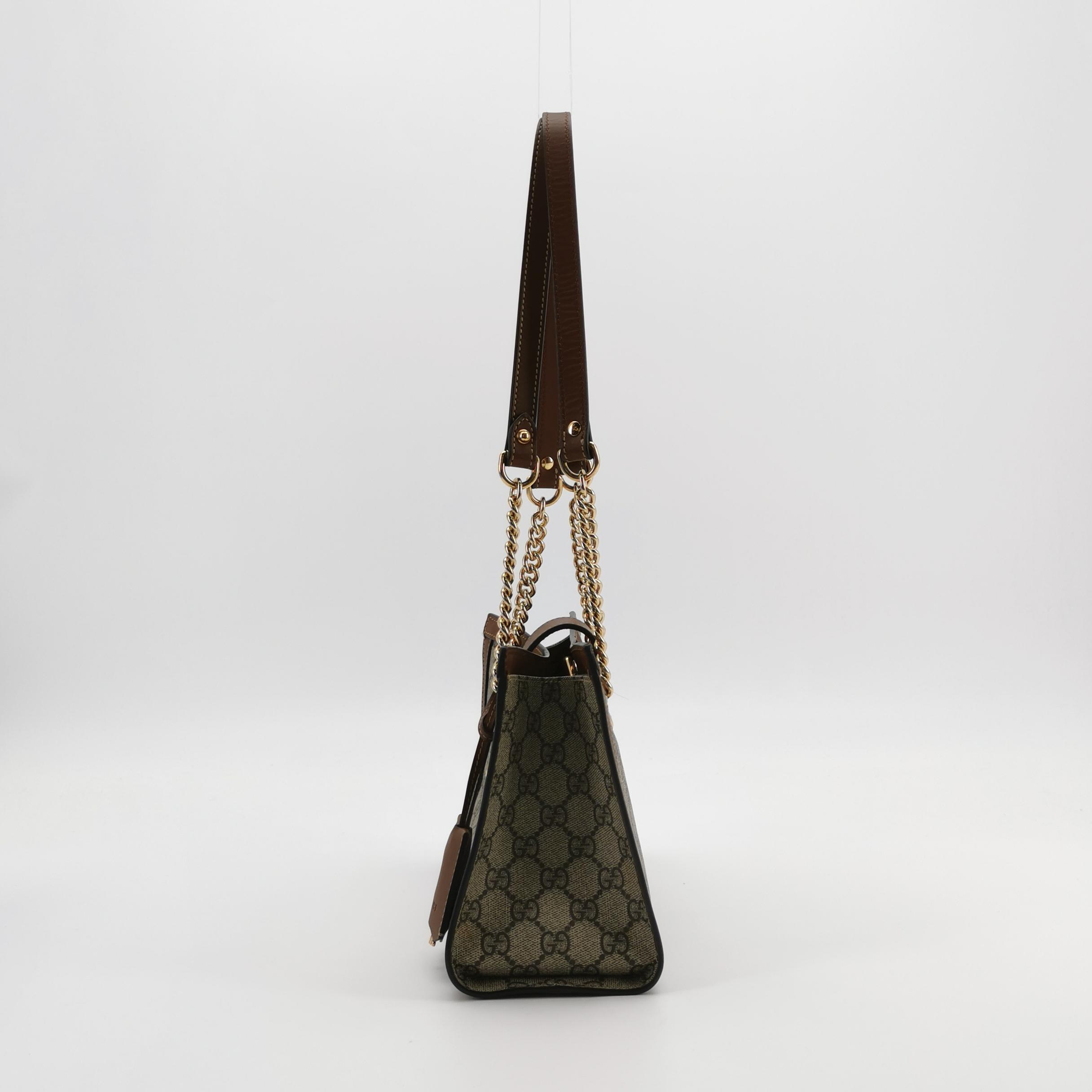 Gucci Padlock Chain Tote GG Coated Canvas with Leather Small — photo 4 of 16