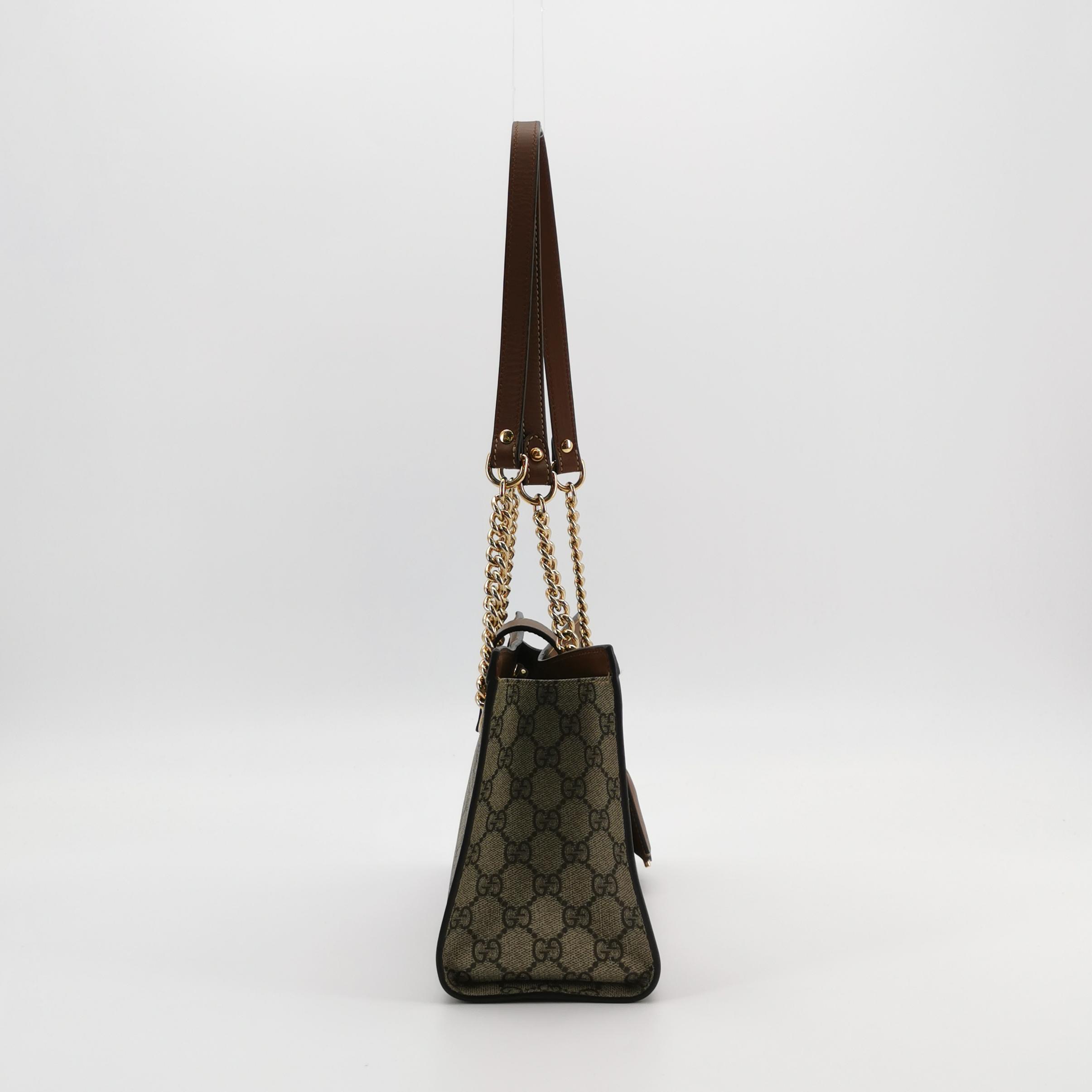 Gucci Padlock Chain Tote GG Coated Canvas with Leather Small — photo 5 of 16