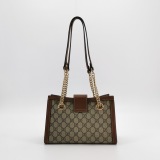 Gucci Padlock Chain Tote GG Coated Canvas with Leather Small — thumbnail 3