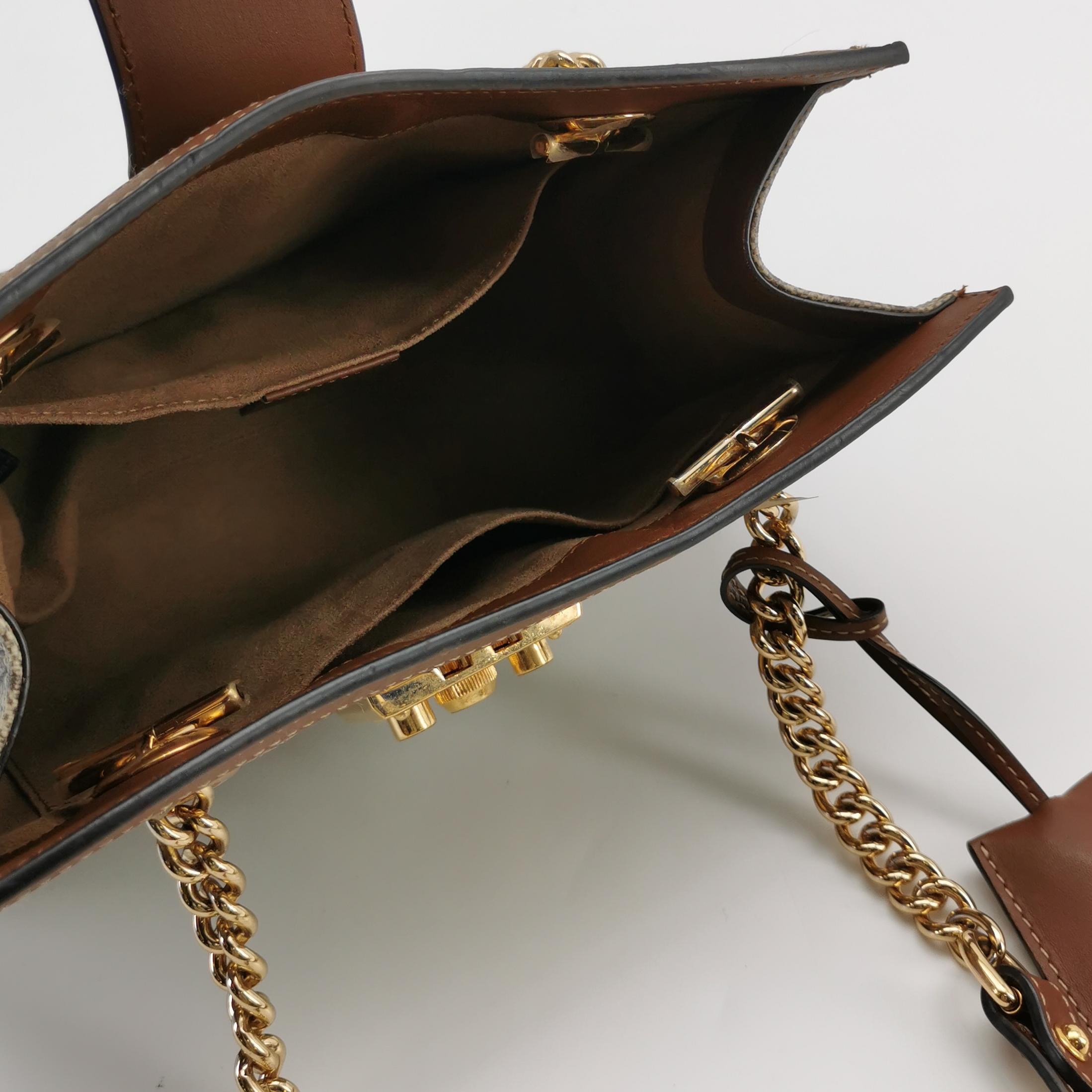 Gucci Padlock Chain Tote GG Coated Canvas with Leather Small — photo 7 of 16