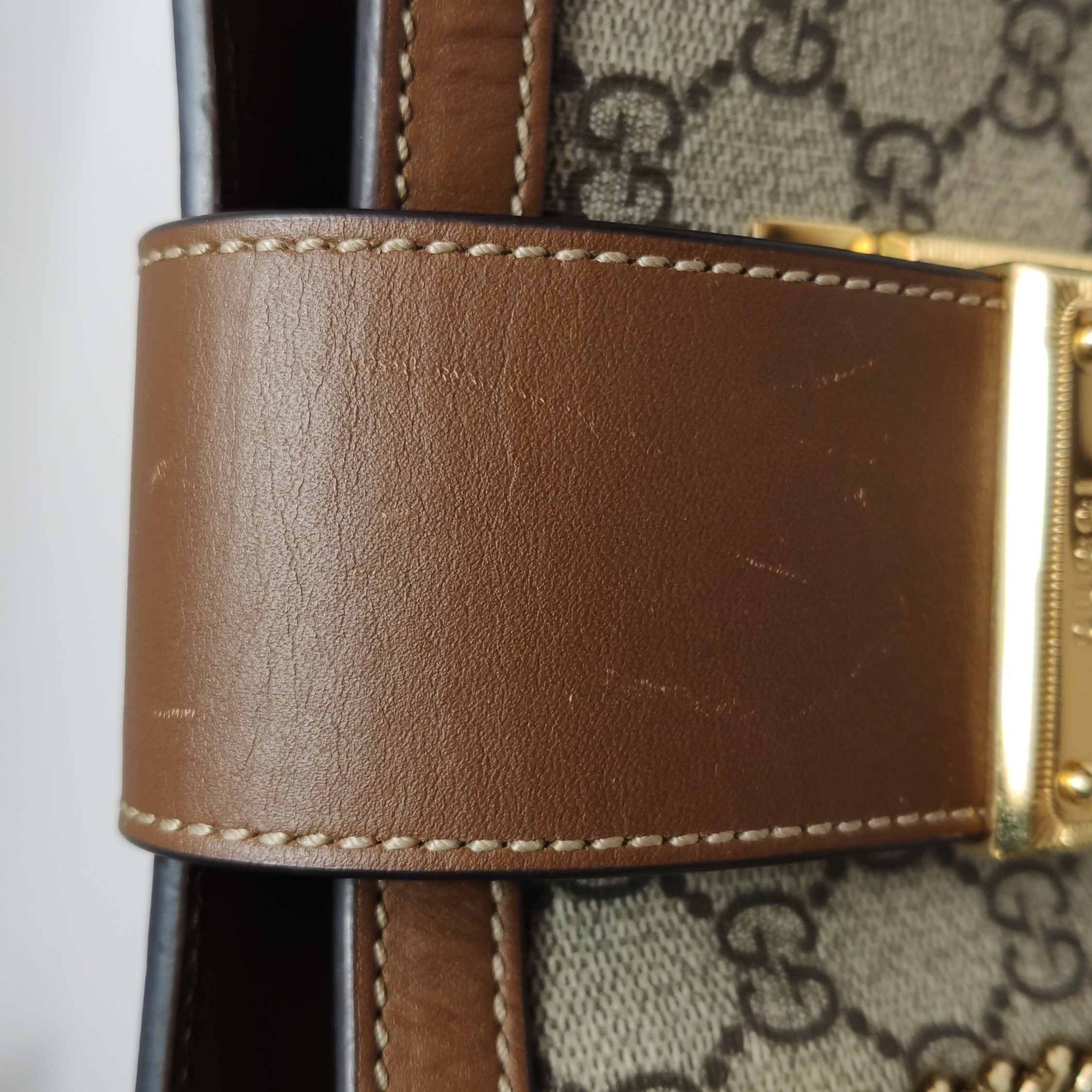 Gucci Padlock Chain Tote GG Coated Canvas with Leather Small — photo 14 of 16