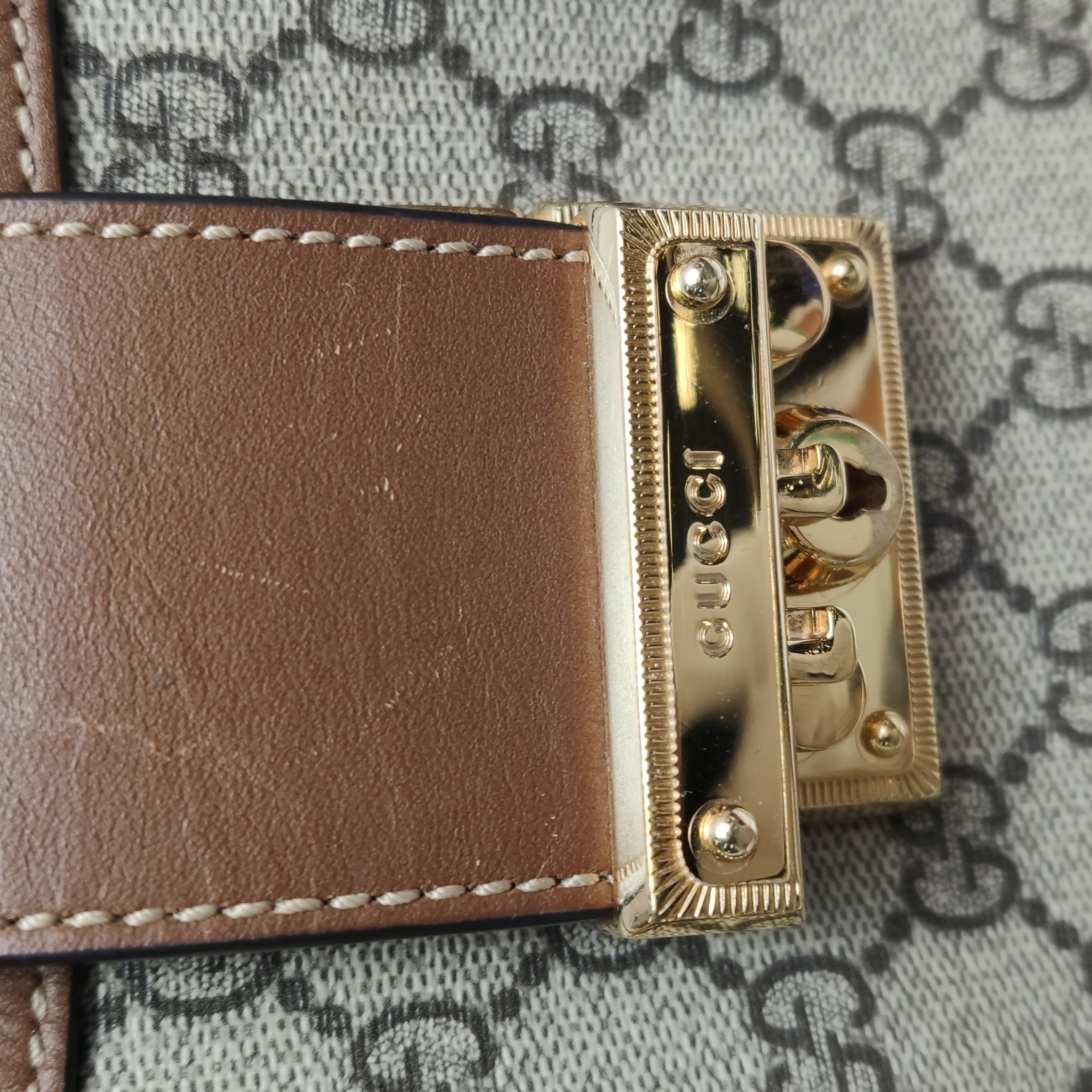 Gucci Padlock Chain Tote GG Coated Canvas with Leather Small — photo 9 of 16