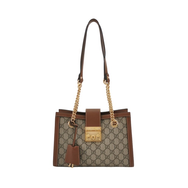 Gucci Padlock Chain Tote GG Coated Canvas with Leather Small — pre-owned, Vierlot