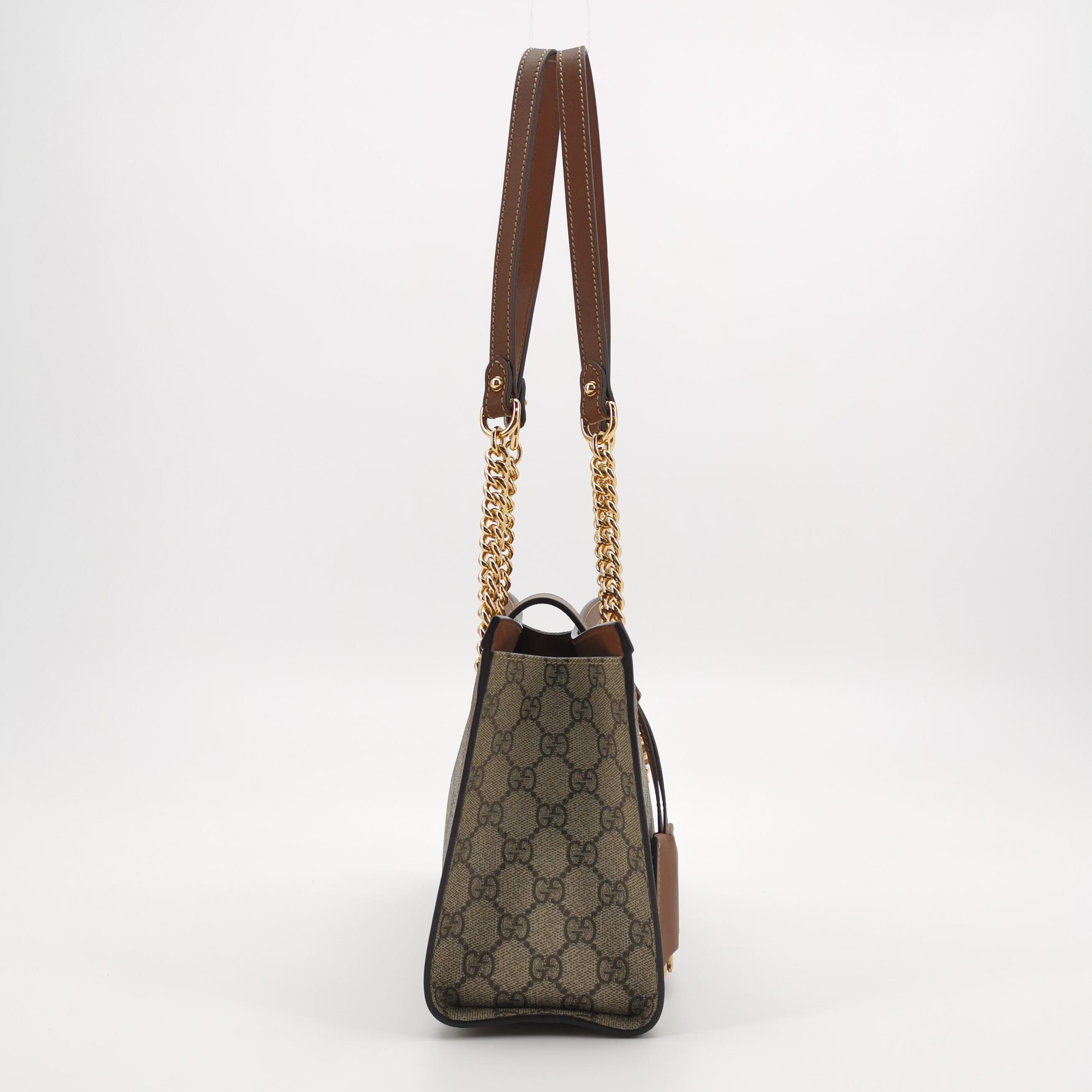 Gucci Padlock Chain Tote GG Coated Canvas with Leather Small — photo 4 of 16