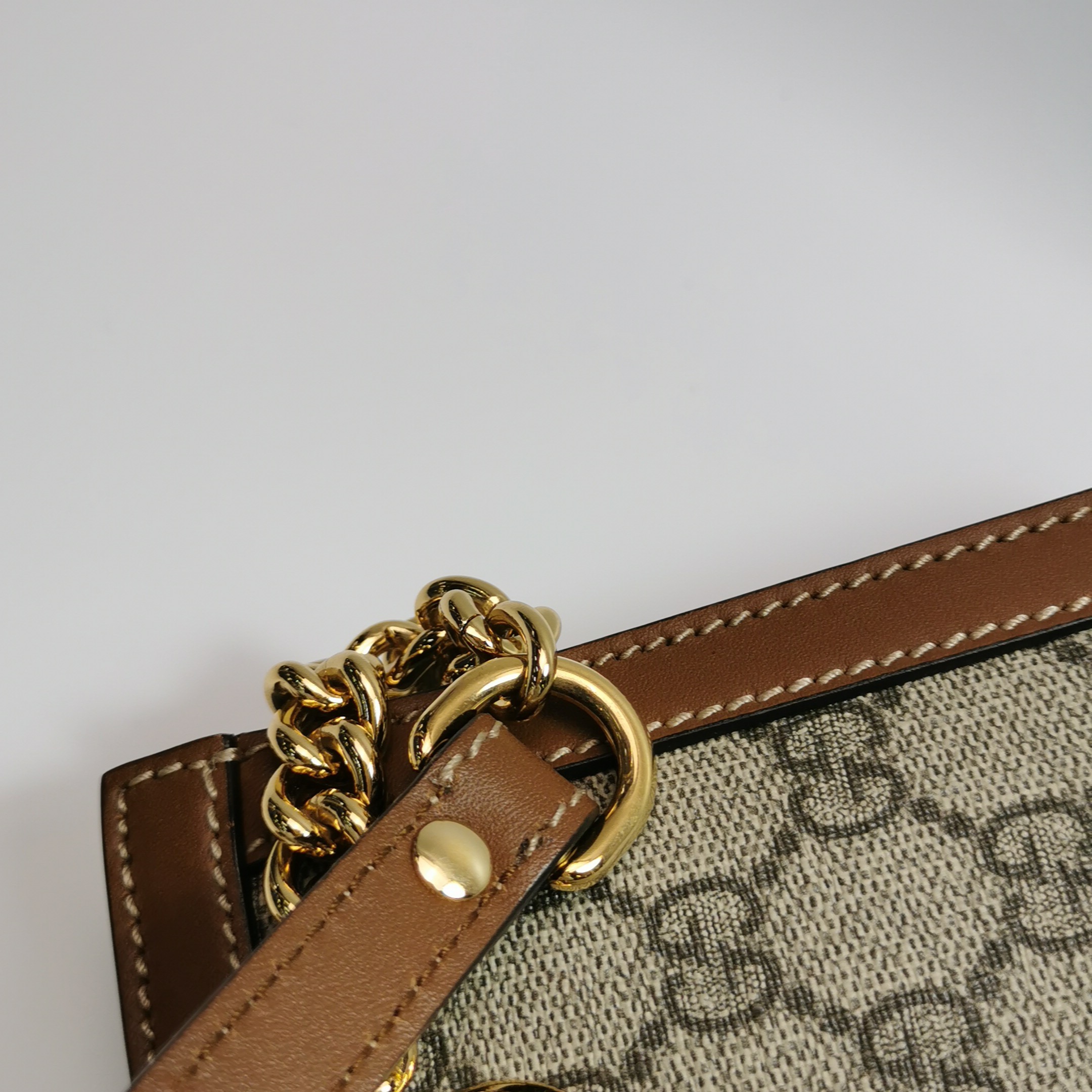 Gucci Padlock Chain Tote GG Coated Canvas with Leather Small — photo 12 of 16