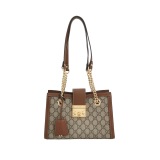Gucci Padlock Chain Tote GG Coated Canvas with Leather Small — thumbnail 1