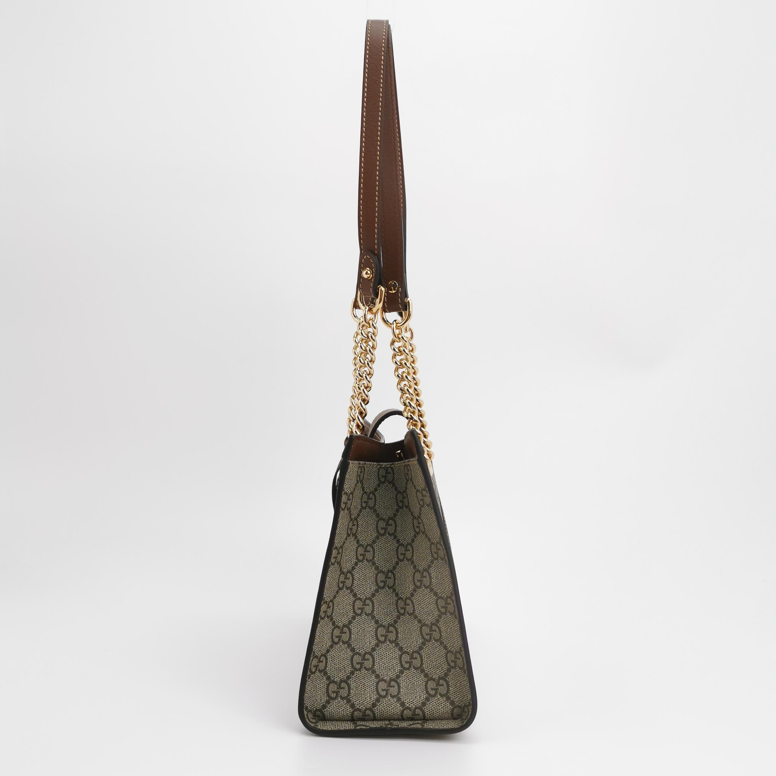 Gucci Padlock Chain Tote GG Coated Canvas with Leather Small — photo 4 of 12